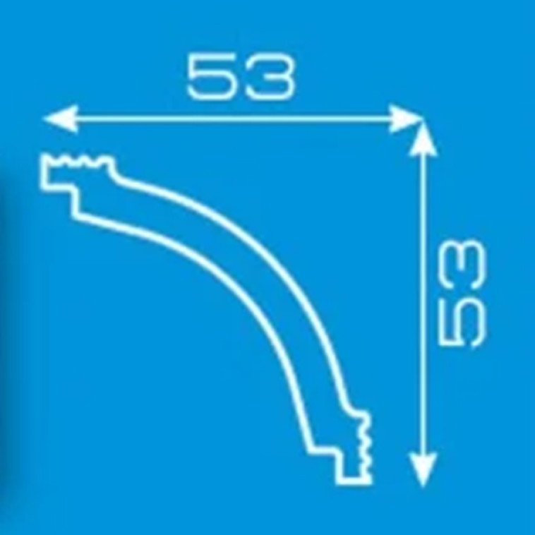 Изображение Плинтус экструзионный 07508Е 2,0м 53х53мм (угол 8Е) Формат