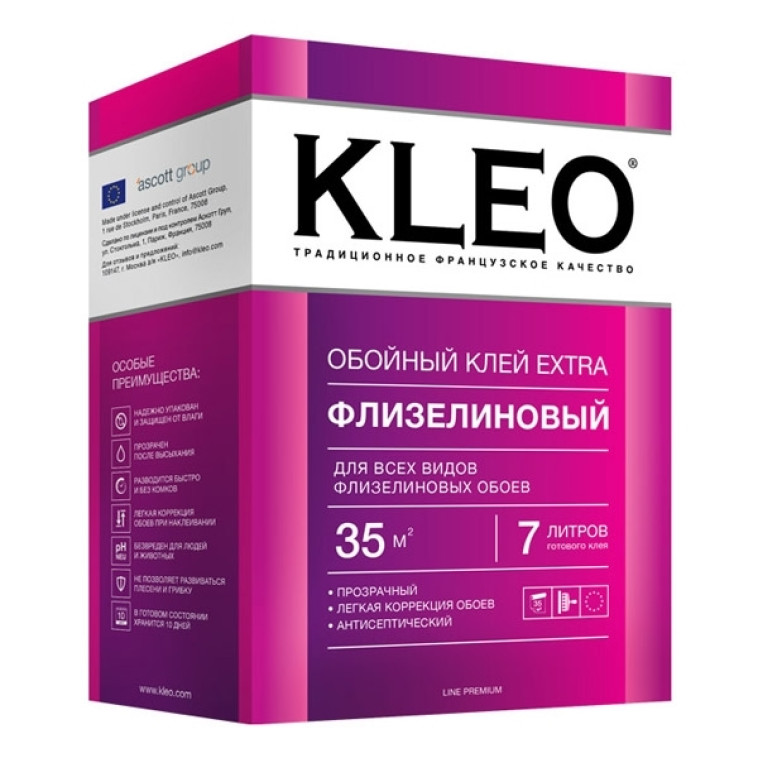 Клей обойный Kleo Экстра флизелиновый 250гр (35м2)