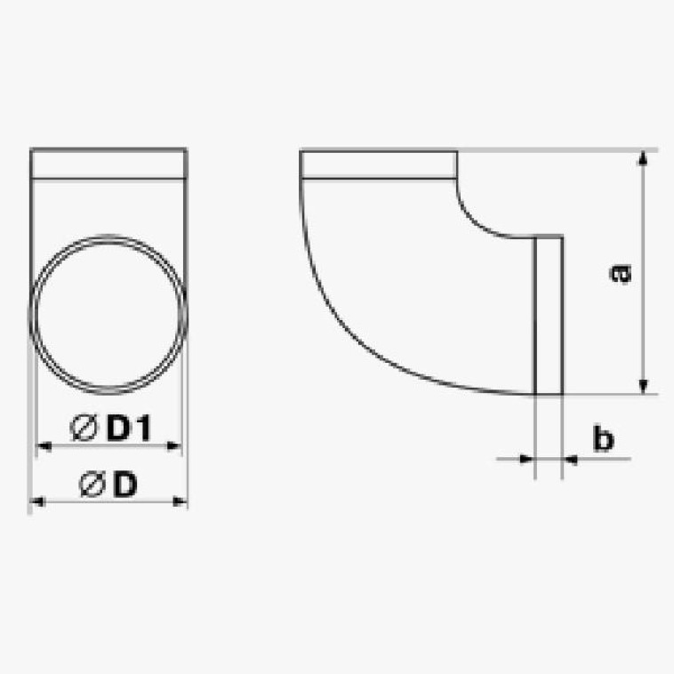 Изображение Колено круглое d=100 т/у Пластик