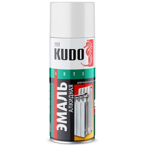 Эмаль аэрозольная Kudo для радиаторов отопления белая 520мл