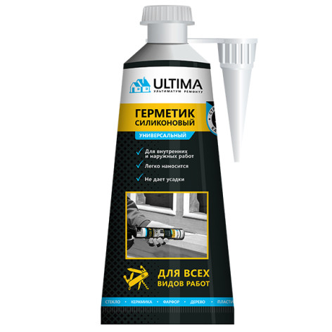 Герметик силиконовый универсальный бесцветный 80мл Ultima S