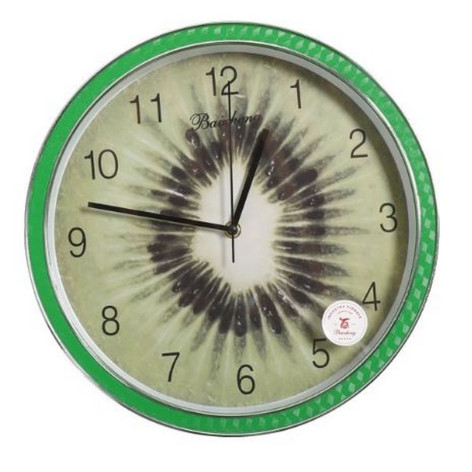 Часы пластиковые настенные  33 см круг Киви Baizheng