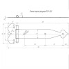 Миниатюра Петля стрела фигурная ПСФ-290 цинк (24)