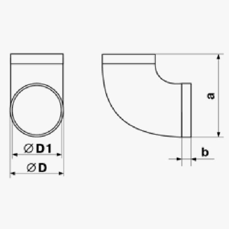 Изображение Колено круглое d=150 т/у Пластик