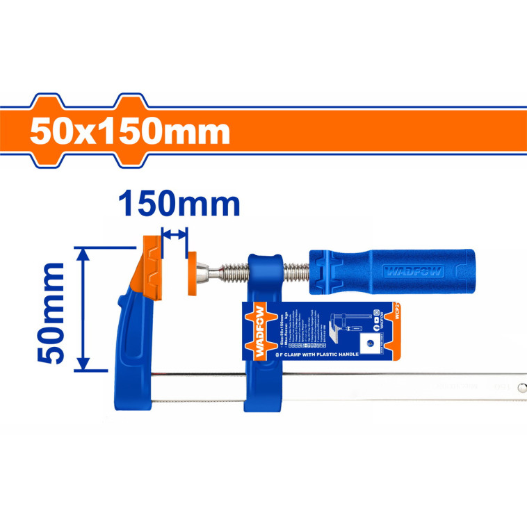 Струбцина F-типа 50х150 мм WADFOW WCP2151