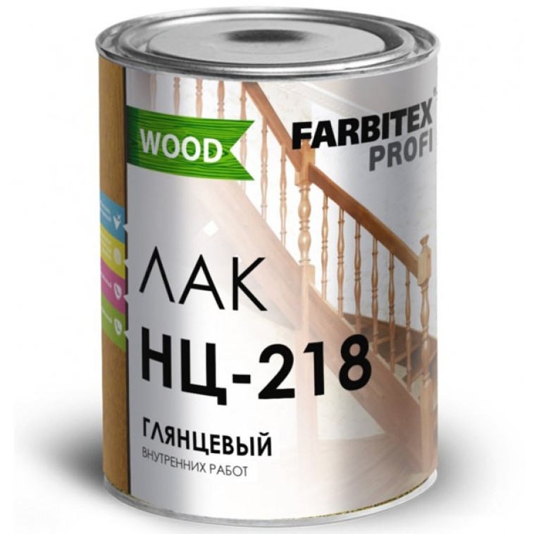 Лак нитроцеллюлозный НЦ-218 FARBITEX PROFI WOOD глянцевый 0,7кг