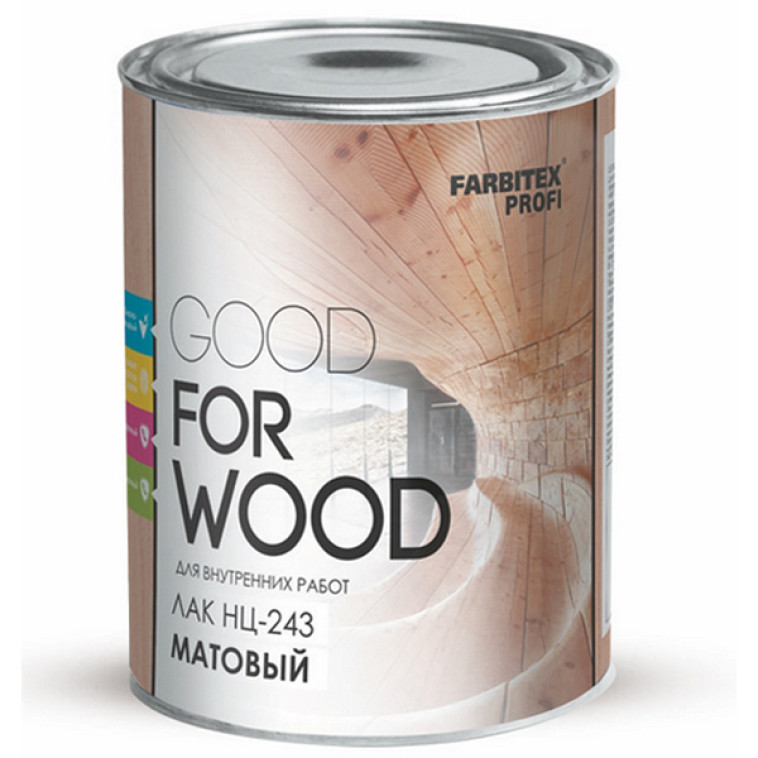 Лак нитроцеллюлозный НЦ-243 FARBITEX PROFI WOOD для мебели матовый 0,7кг