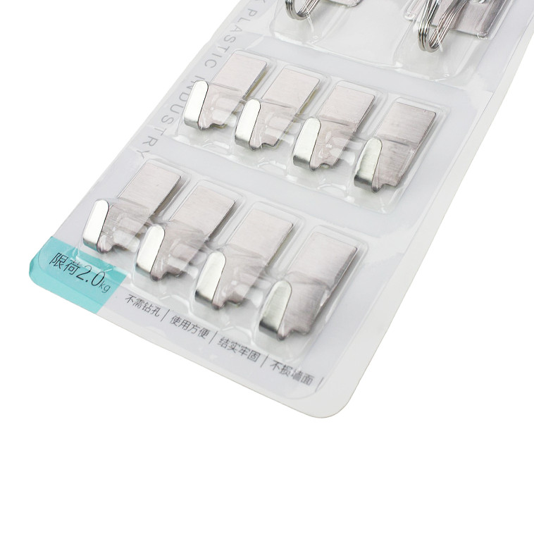 Фото Набор металлических крючков 10 шт самаклеящиеся 7*3*2 см стальной Baizheng