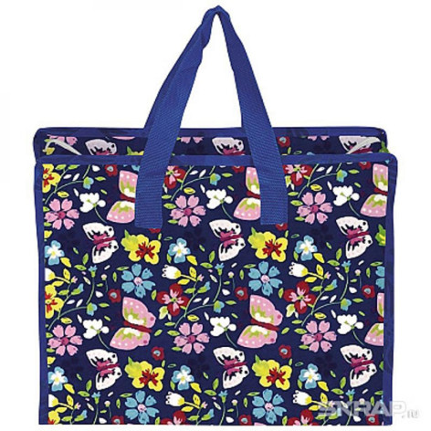 Сумка полипропилен 33*26*11 см на молнии с рисунком Рыжий кот