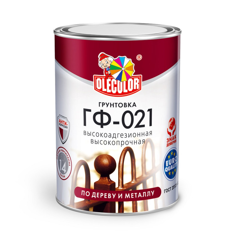 Изображение Грунт ГФ-021 алкидный белый 1,0 кг OLECOLOR