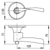 Мини изображение Ручка защелка 6010 SN-B (мат.никель) фик.