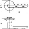 Мини картинка Ручка защелка 6024 SN-B (мат.никель) фик.