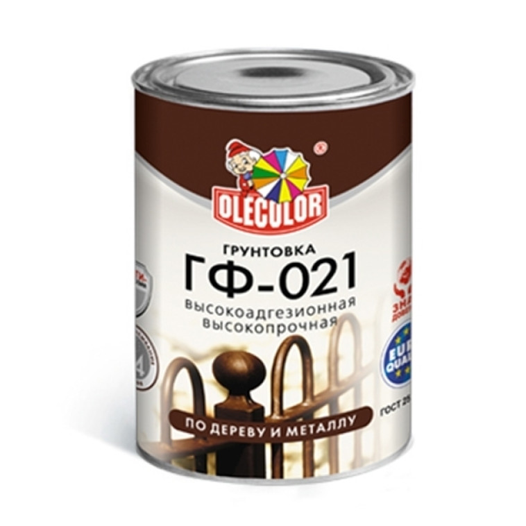 Грунт алкидный ГФ-021 OLECOLOR серый 1,0кг