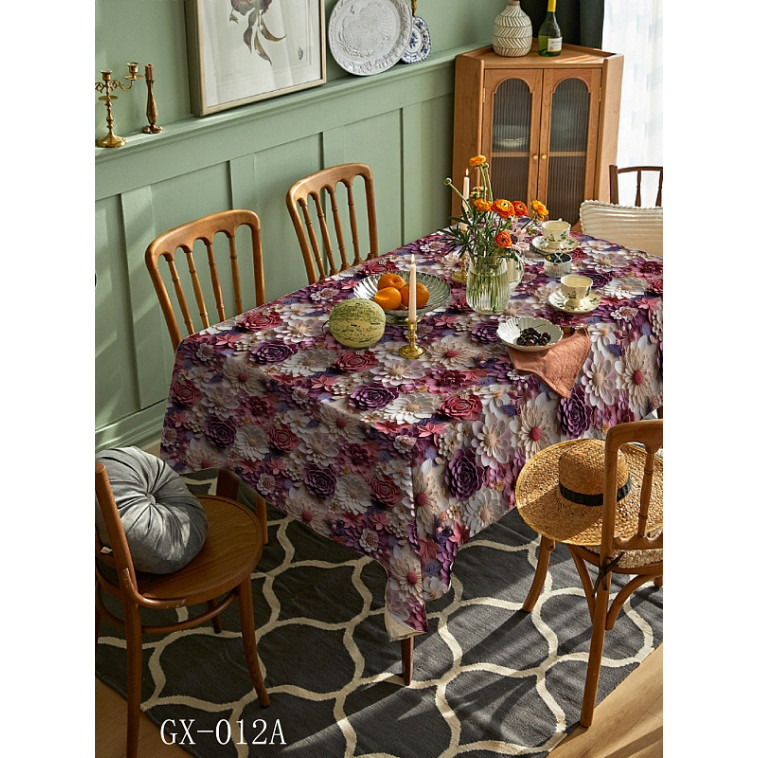 Картинка Клеенка ПВХ тканевая основа 1,37(+-3)*20 м глянцевая 3D рис STS012A Grace