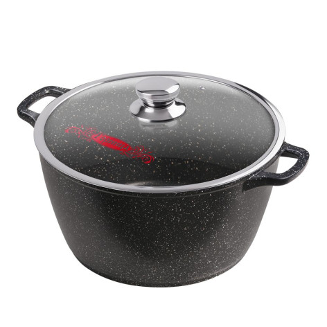 Кастрюля алюминиевая 5 л стекл/крышка под упак ГРАНИТ Горница к263аг