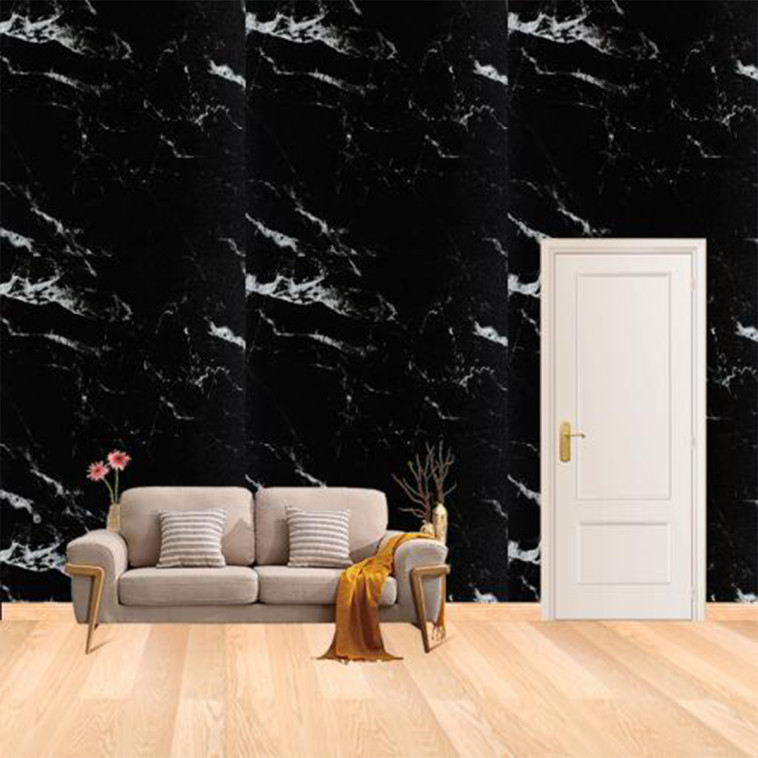 Картинка Панель стеновая самокл 3D_матовая Черный мрамор 0,3х0,6м (толщ. 0,18см) BZ-MSP011