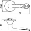 Мини изображение Ручка защелка 6033 SN-P (мат.никель) без.фик.