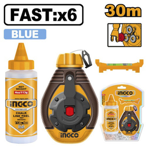 Шнур разметочный 30 м INGCO HCLR0630 INDUSTRIAL