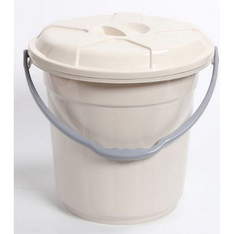Ведро пластиковое 22 л с крышкой пластиковая ручка молочный Baizheng