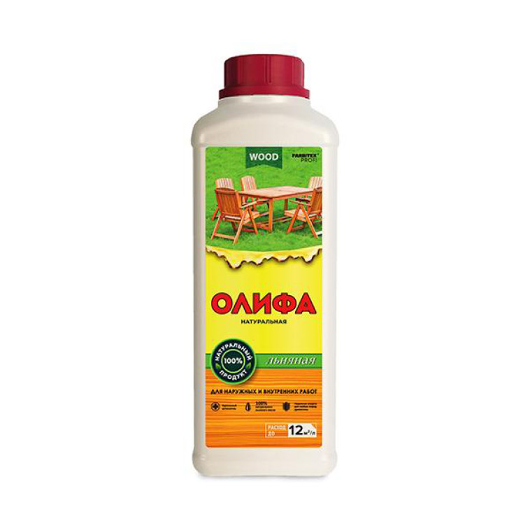 Олифа льняная натуральная 0,25 л(12 ) FARBITEX ПРОФИ  WOOD