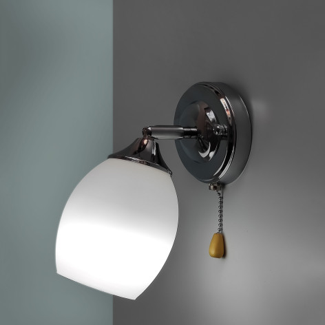 Бра 1 плафон 20*10*16 см Е27 60Вт 4м2 плафон стекло хром Baizheng