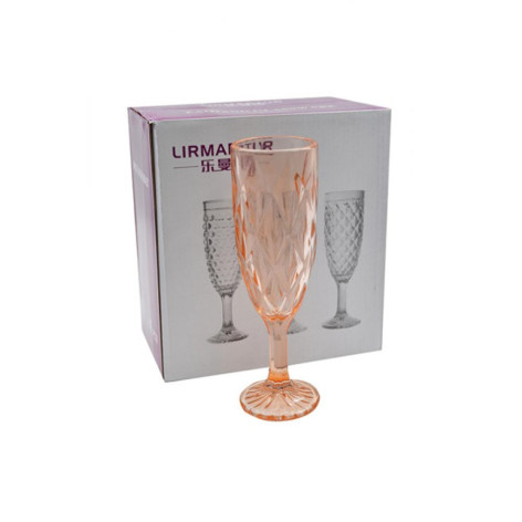 Набор стеклянный бокалов 6 пр 188 мл бежевое стекло 82186