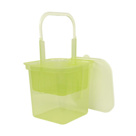 Банка пластиковая для солений 3 л прозрачно зеленый Альтернатива