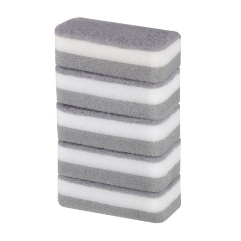 Губка поролоновая для посуды 5 шт 11*7*3,5 см прямоуг трехслойная KS-03 Рыжий кот