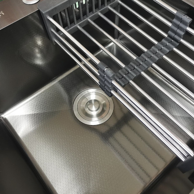 Изображение Мойка кухонная DIKALAN нерж. сталь SUS-304 черный 50*50*22 сифон (3) KN505008