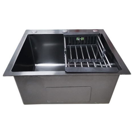 Мойка кухонная DIKALAN нерж. сталь SUS-304 черный 50*50*22 сифон (3) KN505008