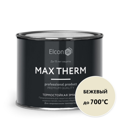 Эмаль термостойкая 400°C Elcon бежевая 0,4кг