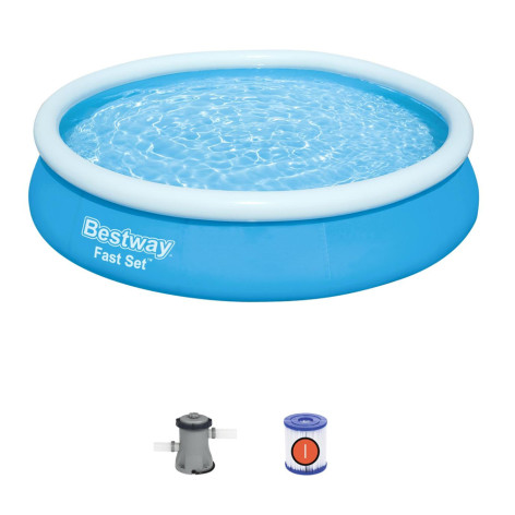 Бассейн с надувным бортом 366*76 см 5377 л фильтр насос Bestway 57274 Бассейн с надувным бортом 366*76 см 5377 л фильтр насос Bestway 57274
