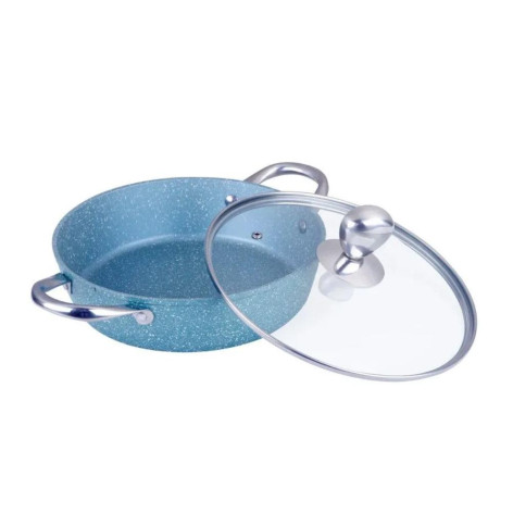 Сотейник алюминиевый  3,18 л стекл крышка индукция Нефрит Winner