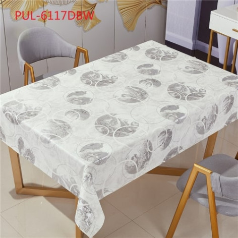 Клеенка ПВХ тканевая основа 1,37(+-3)*20 м с полиуретановым покрытием рис PUL-6117DBW Grace