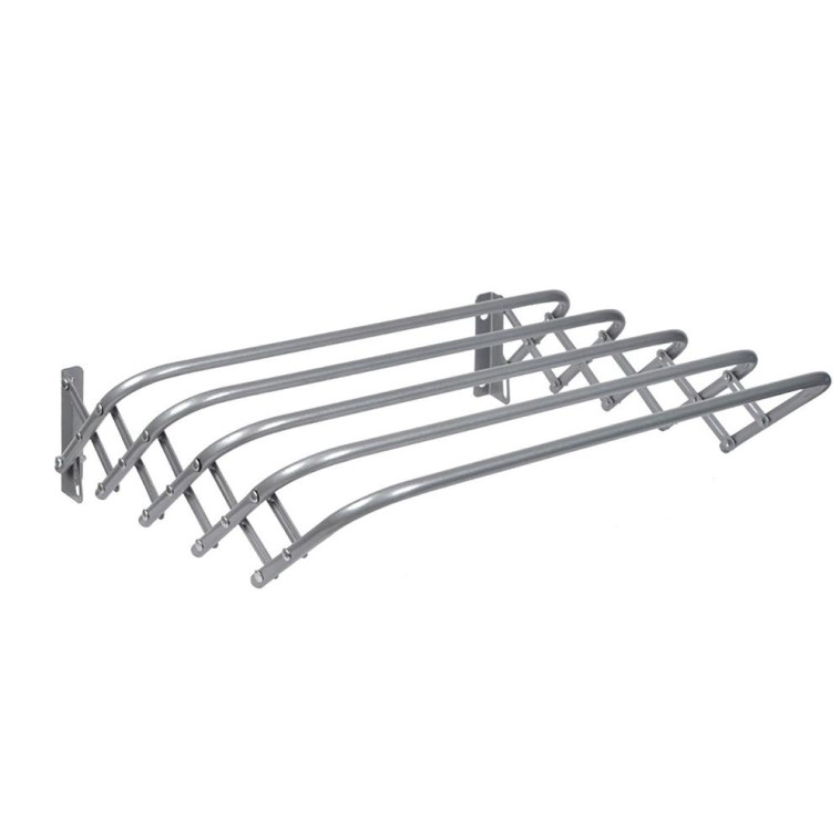 Фото Сушилка металлическая настенная для белья 450*450*185 мм серебряная Nika