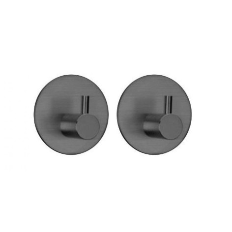 Набор металлических крючков 2 шт самоклеящиеся 4,5*4,5 см черный SSH-03 Рыжий Кот