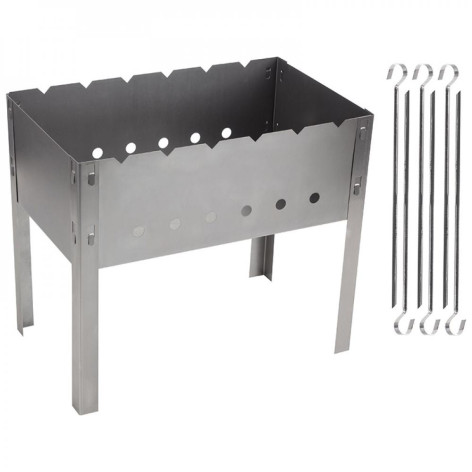 Набор для шашлыка мангал 400*240*350 мм толщина металла 0,50 мм сборно-разбор с 6 шампур Ecos (1/10 Набор для шашлыка мангал 400*240*350 мм толщина металла 0,50 мм сборно-разбор с 6 шампур Ecos (1/10