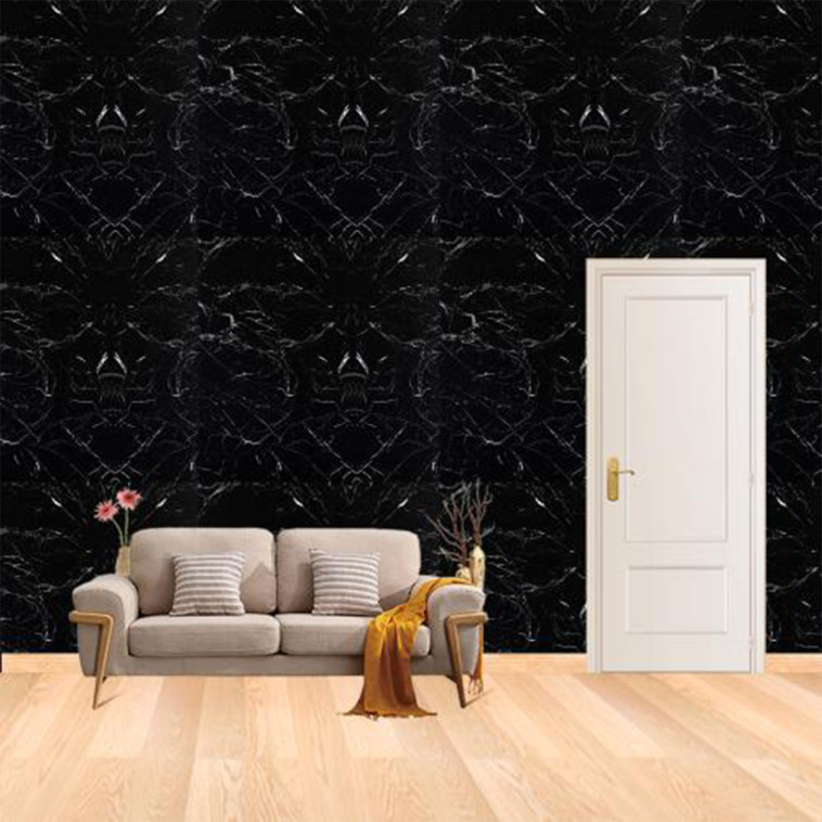 Картинка Панель стеновая самокл 3D_матовая Черный мрамор 0,3х0,6м (толщ. 0,18см) BZ-MSP008