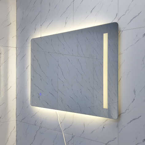 Зеркало для ванной 50*70 см LED подсветка антизапотевание прямоугольное KN-819A50/70 KNOIS