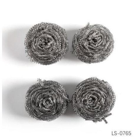 Губка металлическая для посуды 4 шт спираль LS-0765 Baizheng