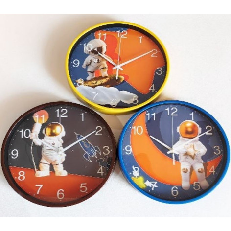 Часы пластиковые настенные 30*30*4 см микс BZ-570-51 Baizheng