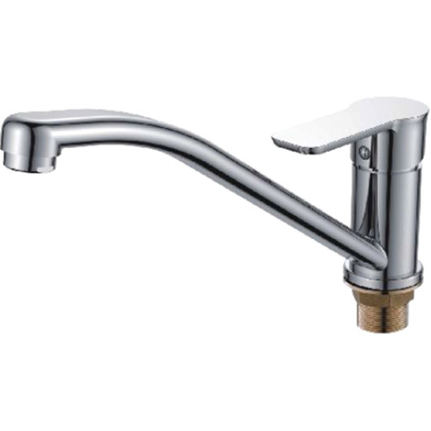 Смеситель для кухни однорыч. 35мм гайка излив длин - 226мм Хром Ledeme L4946