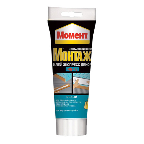 Жидкие гвозди Монтаж Экспресс Декор белые 250г Момент