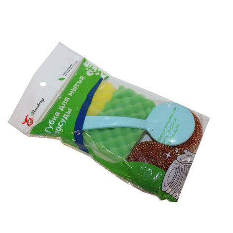 Губки поролон + металл 2 + 2 шт 20*10*5 см в ассортименте Baizheng Губки поролон + металл 2 + 2 шт 20*10*5 см в ассортименте Baizheng