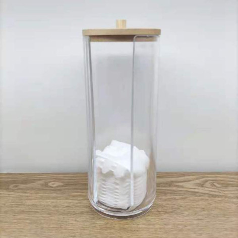 Органайзер пластиковый для ватных дисков 18*7см бамб крышка TL2193W