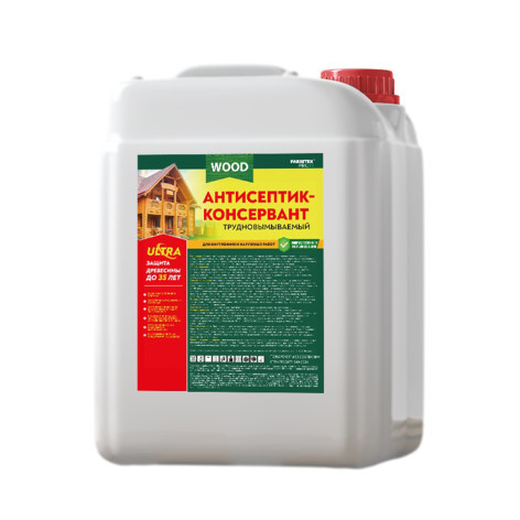 Антисептик-консервант трудновымываемый 5л(4) УЛЬТРА защита древесины до 35 лет  FPW