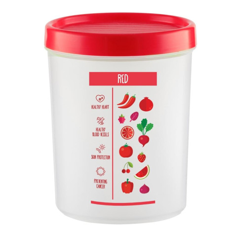 Емкость пластиковая для сыпучих продуктов и СВЧ 1,2 л Vitaline роза Berossi