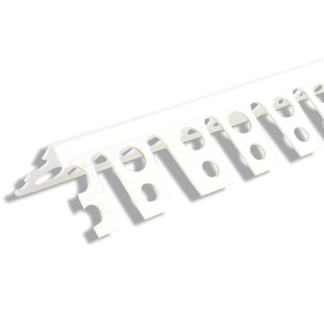 Угол арочный ПВХ 25х25х3000мм перфорированный зубцы