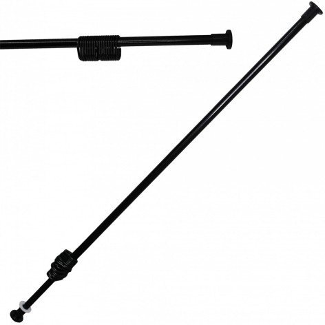 Карниз для ванной 115-205см с кольцами черный Океан