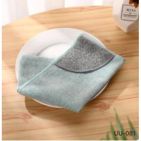 Салфетка полиэстер для уборки 30*30 см зеленый Baizheng